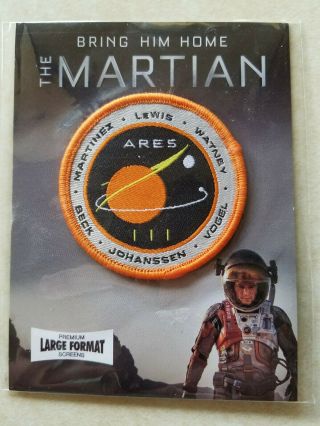 The Martian Movie 2 " Crew Logo Embroidered Patch And