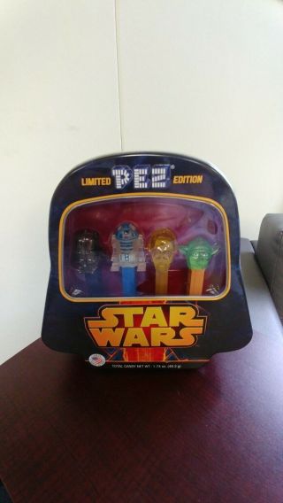 Star Wars Limited Edition Pez Tin Gift Set Of 4 Candy Dispensers