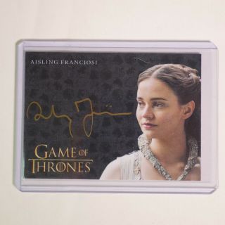 Game Of Thrones Inflexions Aisling Franciosi Lyanna Stark Gold Auto Very Limited