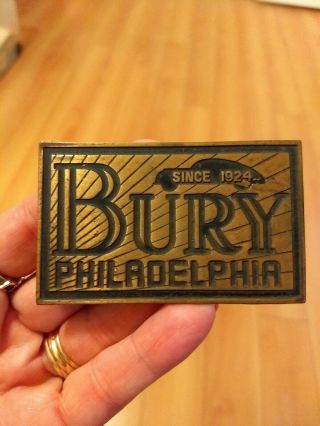 Bury Car Automobile Radiator Badge Emblem