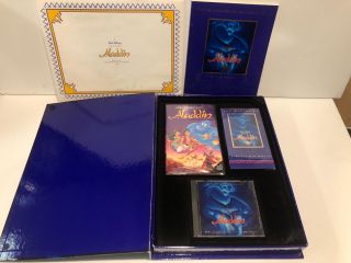 Walt Disney Aladdin Deluxe Video Box Set Lithographs Book Cd Vhs Exclusive