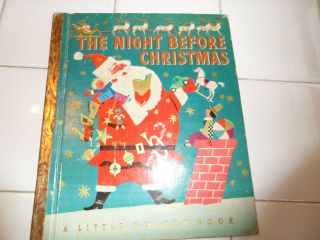 The Night Before Christmas,  A Little Golden Book,  1949 (vintage; Corinne Malvern)
