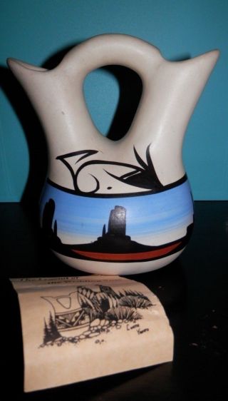 5 3/4 " Wedding Vase - Signed By Elise Navajo - Cedar Mesa