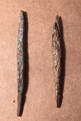 Copper Culture 2 Awl’s 7 - 3/4 & 8 - 1/2 Grams Michigan Found