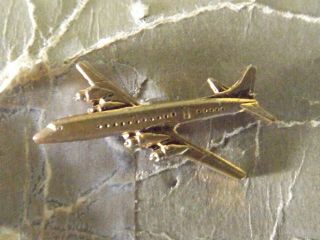Douglas Dc - 7 Airplane Pin On Card Vintage 1950 