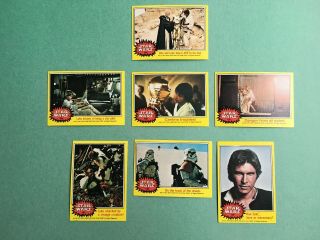 Vintage 1977 20th Century Fox Star Wars Trading Cards,  Complete Yellow Set