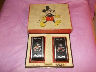 Vintage Mickey Mouse Hair Brushes In The Orignal Box