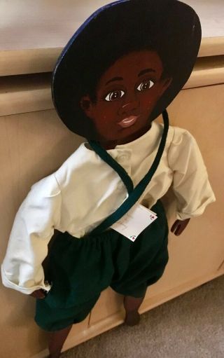 Black Americana Folk Art Doll 2’ Feet 3” Inches Tall