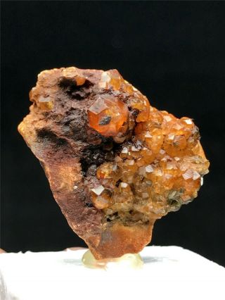 5G Natural Red Spessartine Garnet Fenda Quartz Crystal Rough Mineral Specimens 2