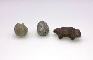 Vintage Carved Stone Zuni Fetish Bear & Owl Mini Stone Carvings 5