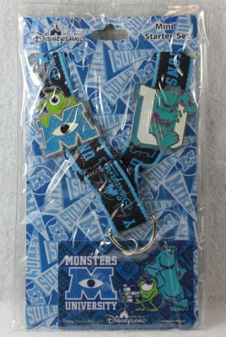 Disney Hkdl Hong Kong Disneyland Pin Starter Lanyard Monsters Inc Sully Mike