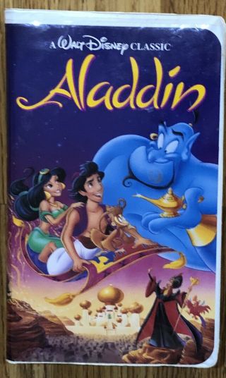 Aladdin Walt Disney Black Diamond Classics Vhs Video Tape 1992 Robin Williams