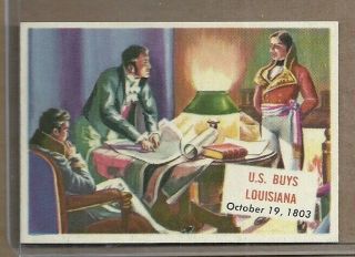 1954 Topps Scoop,  Card 148,  U.  S.  Buys Louisiana,  Ex.  - Nr