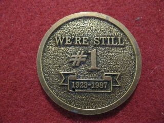 Large Metal Coin - Flint Fisher Body Plant 1: 64th Anniversary 1923 - 1987 2