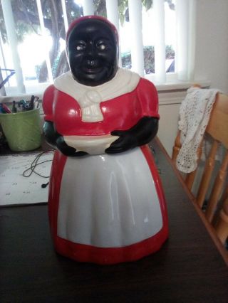 Antique Vintage " Aunt Jemima " Ceramic Cookie Jar Black Americana 11.  5 " 2