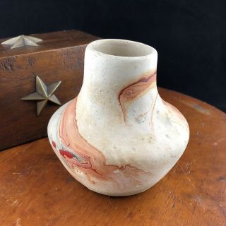 Vtg Nemadji Indian Pottery Bud Vase 3 