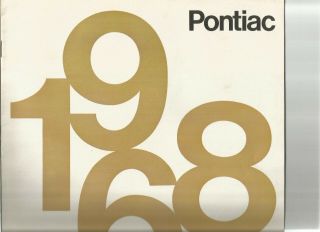 1968 Pontiac,  Tempest,  Firebird,  & Grand Prix Dealer Sales Brochure: