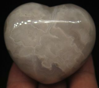 45mm 2.  4OZ Natural Crazy Lace Agate CRYSTAL Carving ART Heart 2