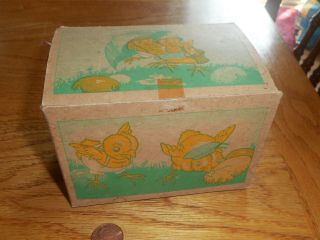 Vintage Easter Fruit And Nut Egg Box Geordan Candies Youngstown Oh Cute Chicks