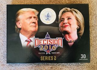 Decision 2016 Series 2 Empty Display Box Trading Card Box 2017 Trump Hillary