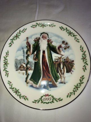 Lenox 1993 International Victorian Santa Father Christmas Limited Edition Plate