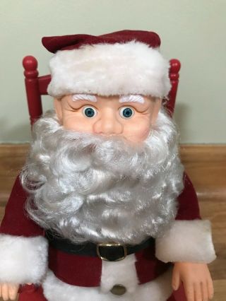 Rocking And Singing 13 Inch Santa (Sings Jingle Bells) Vintage In Excellant Cond 2