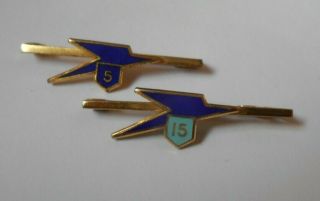 Boac Airline Airways 5 15 Two Long Service Award Bar Brooches Badges