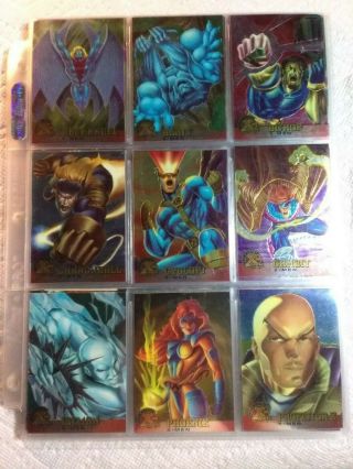 1995 Marvel Fleer Ultra X - Men Chromium Trading Card Set 1 - 100 M/nm Masterpiece