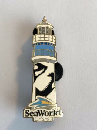 Seaworld - Shamu The Killer Whale Park Logo Light House Pin (b1)