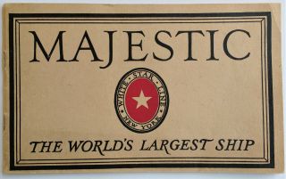 White Star Line - R.  M.  S.  Majestic Promotional Booklet,  1920 