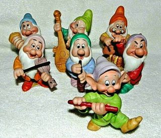 Vintage Set Of 7 Seven Dwarf Disney Store - Sri Lanka Figurines