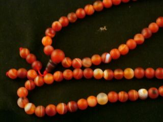 26 Inches Good Quality Tibetan Agate Dzi Small Round Beads Necklace U007 2