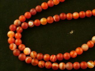 26 Inches Good Quality Tibetan Agate Dzi Small Round Beads Necklace U007 5