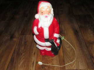 Vintage Santa Cluas Blow Mold,  Dated 1968,  Empire Plastic Corp,  13 Inches,