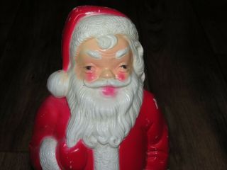 Vintage Santa Cluas Blow Mold,  Dated 1968,  Empire Plastic Corp,  13 Inches, 2
