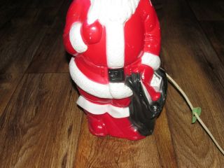 Vintage Santa Cluas Blow Mold,  Dated 1968,  Empire Plastic Corp,  13 Inches, 3