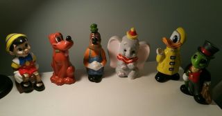 Vtg 70s - 80s 9.  5 " Walt Disney Productions Hand Painted Ceramic Statues Figurines