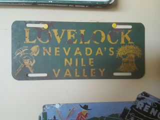 Lovelock Nevada Booster License Plate Vintage