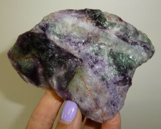 Dino: Purple & Green Fluorite Crystal Specimen,  Mexico - 274 Grams