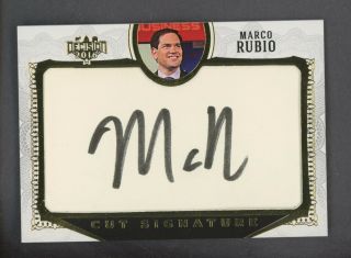 2016 Decision Gold Foil Marco Rubio Cut Auto Autograph