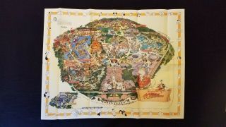 1995 Disneyland Park Map Featuring " 40 Years Of Adventure " 27 " Tall X 35 " Wide