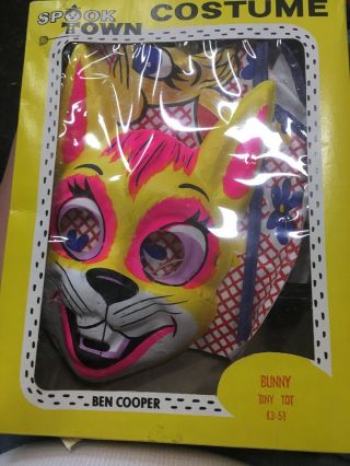 Spook Town Costume Rare Vintage 1972 Ben Cooper Inc Bunny