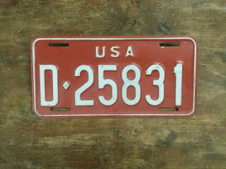 Vintage 1962 - 1965 U S Forces In Germany License Plate Usa