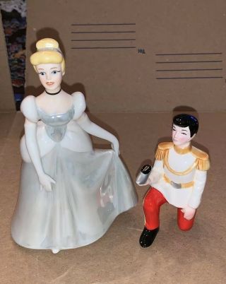 Vintage Disney Cinderella Prince Charming Rare Complete Set Porcelain Figurine
