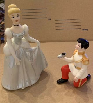 Vintage Disney Cinderella Prince Charming RARE COMPLETE Set Porcelain Figurine 2