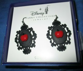 Magic & Mischief Disney Parks Exclusive 3 - D Earrings Poison Apple Snow White