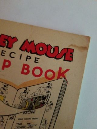 1930 ' s MICKEY MOUSE Recipe Scrap Book 5