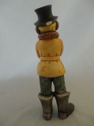 Vintage Ceramic Christmas Caroler Figure Atlantic Mold Man Singing 3