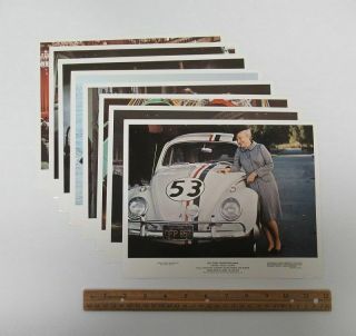 (8) Vintage 1974 (8x10) Movie Lobby Cards Walt Disney Herbie Rides Again Wz7593