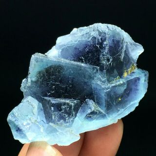 57.  5gnatural Purple Phantom Cube Blue Fluorite Mineral Specimen/inner Mongolia